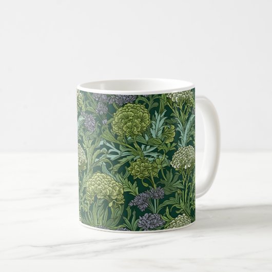 Naadloos William Morris stijl bloempatroon Koffiemok (Voorkant rechts)