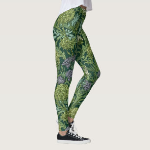 Naadloos William Morris stijl bloempatroon Leggings