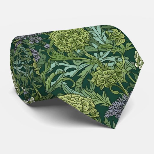 Naadloos William Morris stijl bloempatroon Stropdas (Opgerold)