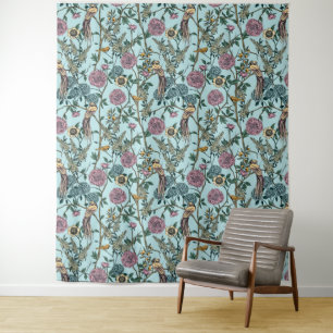 Naadloos William Morris stijl bloempatroon Wandkleed