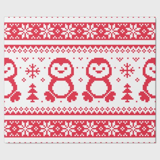 Naadloos winterpatroon kerstpapier cadeaupapier (Zoom)