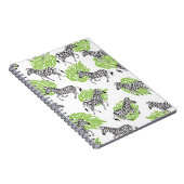 Naadloos wit patroon met zebras. illustratie notitieboek (Rechterzijde)