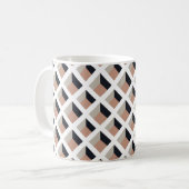 Naadloos wit rooster koffiemok (Voorkant links)