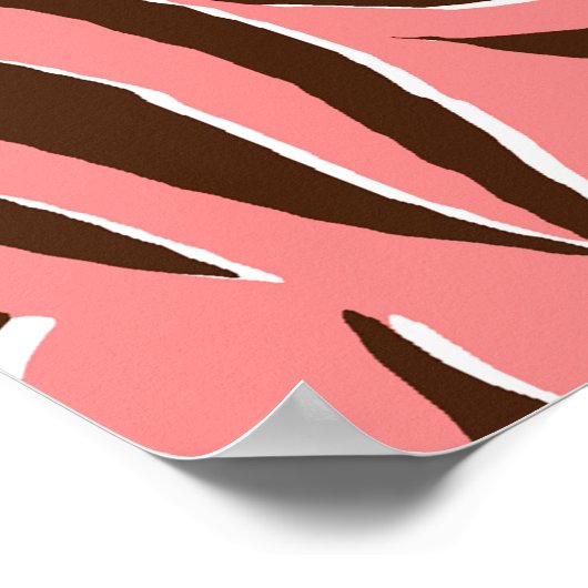 Naadloos zebraafdrukpatroon poster (Hoek)