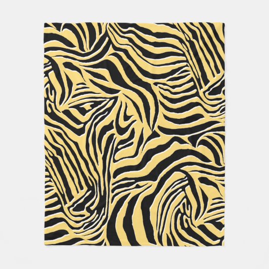 Naadloos zebrapatroon, dierlijk. behang, abstract fleece deken (Voorkant)