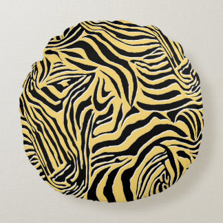 Naadloos zebrapatroon, dierlijk. behang, abstract rond kussen