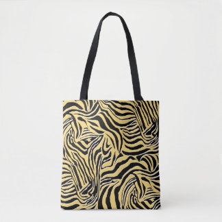 Naadloos zebrapatroon, dierlijk. behang, abstract tote bag