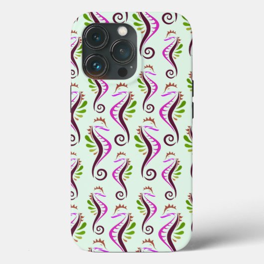 Naadloos Zeepaardjes Patroon Case-Mate iPhone Case (Achterkant)