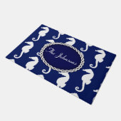 Naadloos zeepaardpatroon deurmat (Schuin)