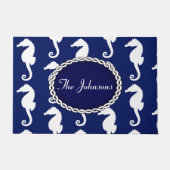 Naadloos zeepaardpatroon deurmat (Voorkant)