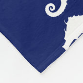 Naadloos zeepaardpatroon fleece deken (Hoek)