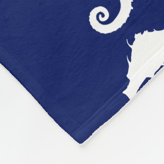 Naadloos zeepaardpatroon fleece deken (Hoek)