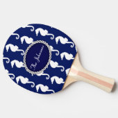 Naadloos zeepaardpatroon tafeltennisbatje (Zijkant)