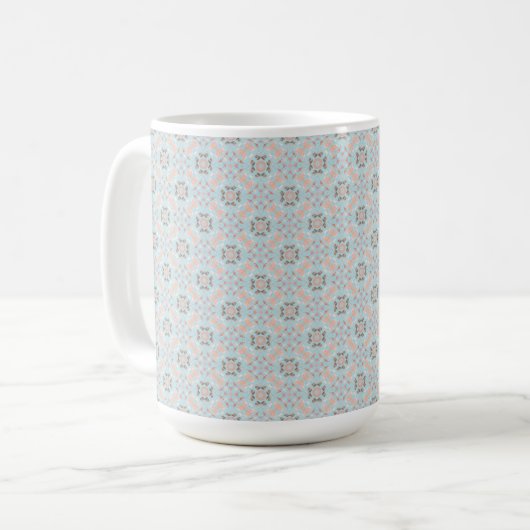 Naadloos Zeeschelp Patroon Koffiemok (Voorkant links)