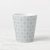 Naadloos Zeeschelp Patroon Latte Mok (Voorkant)