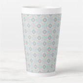 Naadloos Zeeschelp Patroon Latte Mok (Voorkant)