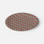 Naadloos zigzag Afrikaans naadloos patroon Papieren Bordje (Gekanteld)