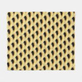 Naadloos zonnebloempatroon fleece deken (Voorkant (Horizontaal))