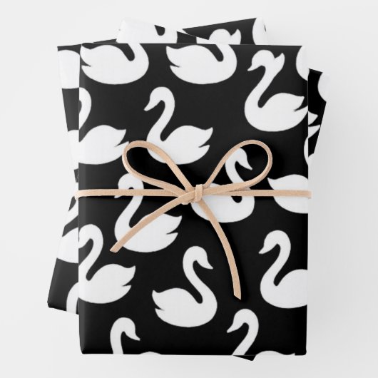 naadloos zwaansilhouet inpakpapier vel (In situ)