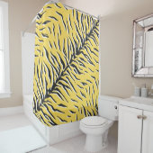 Naadloos  zwart-gele tijgerpatroon. S Douchegordijn (In situ)