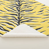 Naadloos  zwart-gele tijgerpatroon. S Sherpa Deken (3/4)