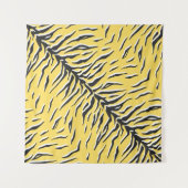 Naadloos  zwart-gele tijgerpatroon. S Wandkleed (Voorkant (horizontaal))