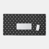 Naadloos zwart-wit stippenpatroon bureaumat (Keyboard & Muis)
