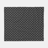 Naadloos zwart-wit stippenpatroon  fleece deken (Voorkant (Horizontaal))