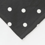 Naadloos zwart-wit stippenpatroon  fleece deken (Hoek)