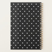 Naadloos zwart-wit stippenpatroon planner (Achterkant)