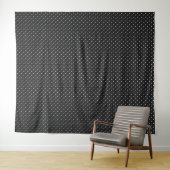 Naadloos zwart-wit stippenpatroon wandkleed (In Situ (horizontaal))