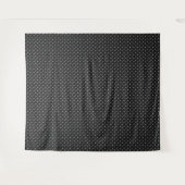 Naadloos zwart-wit stippenpatroon wandkleed (Voorkant (horizontaal))
