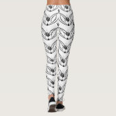 Naadloos zwart-witpatroon leggings (Achterkant)