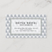 Naadloze 3D White Cubes Background Visitekaartje (Achterkant)