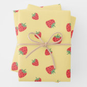 Naadloze aardbei inpakpapier vel (In situ)