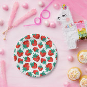 Naadloze Aardbeien Patroon Fruit Party Papieren Bordje (Feest)