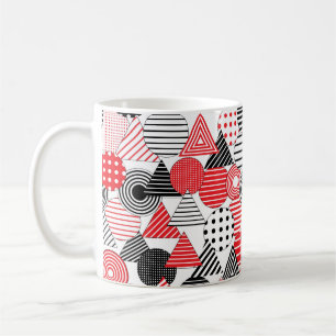 naadloze abstracte achtergrond. gedateerd en koffiemok