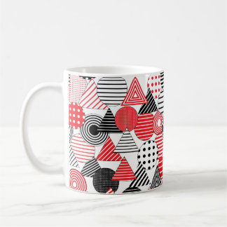 naadloze abstracte achtergrond. gedateerd en koffiemok