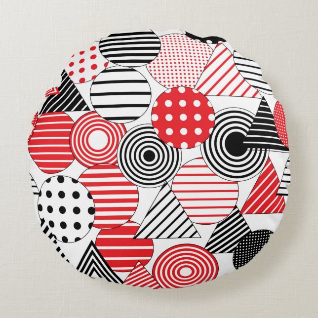 naadloze abstracte achtergrond. gedateerd en rond kussen (Voorkant)