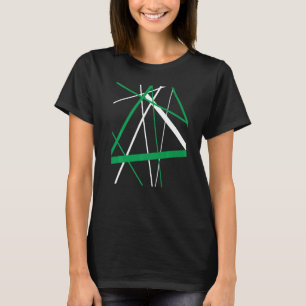 Naadloze Abstracte Aqua en witte strepen uit Pa T-shirt