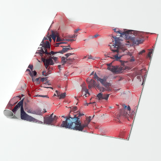 naadloze abstracte bloemen, olieverschilderende st cadeaupapier
