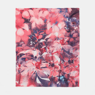 naadloze abstracte bloemen, olieverschilderende st fleece deken