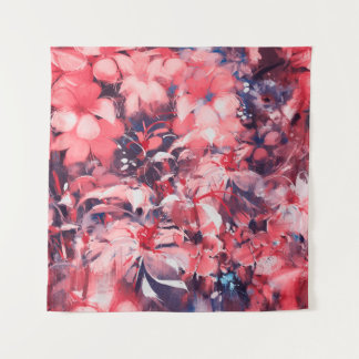 naadloze abstracte bloemen, olieverschilderende st wandkleed
