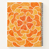 Naadloze abstracte bloemen wit oranje colo notitieboek (Achterkant)
