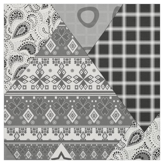 Naadloze abstracte boho ethno patchwork quilt stof (Swatch)