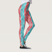 Naadloze abstracte bomen vertakken de blauwe rode  leggings (Rechts)