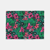 Naadloze abstracte cartoon schattige bloemen bloem fleece deken (Voorkant (Horizontaal))