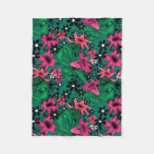 Naadloze abstracte cartoon schattige bloemen bloem fleece deken (Voorkant)