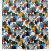 naadloze abstracte cirkels douchegordijn (Voorkant)