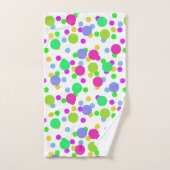 Naadloze abstracte cirkels met leuke confetti stip bad handdoek (Handdoek)